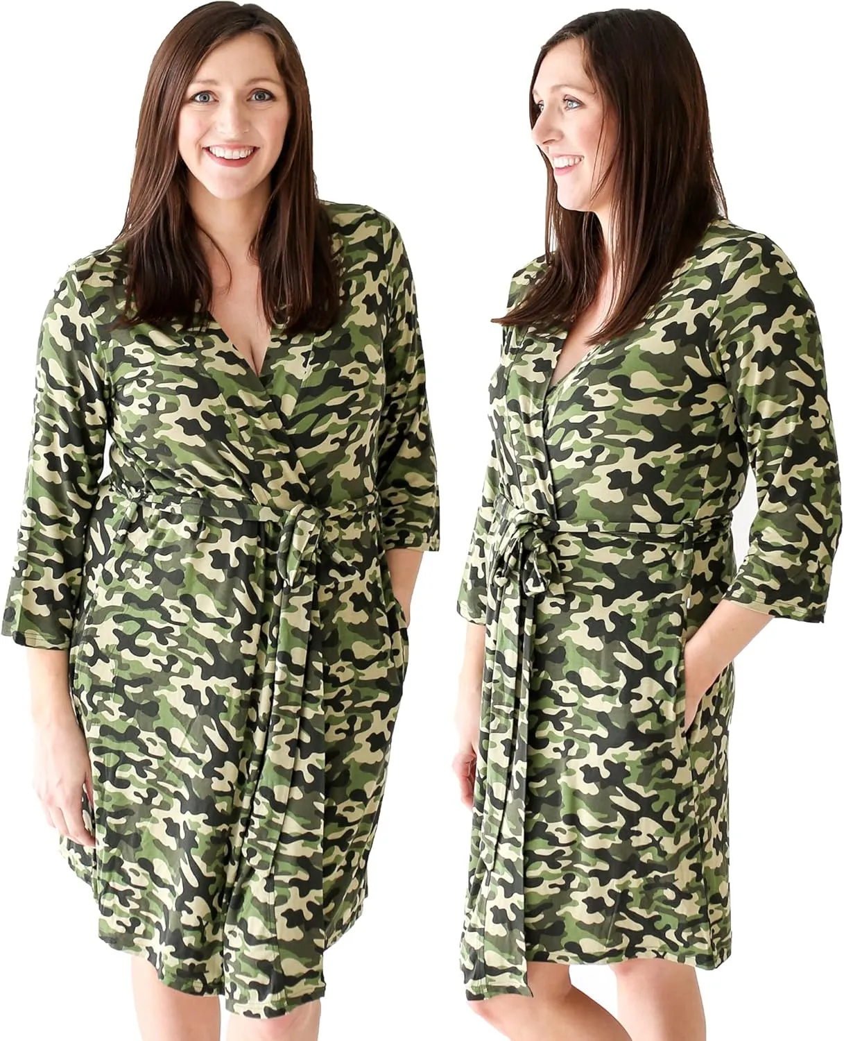 Posh Peanut Maternity Robe for Hospital Delivery - Soft Viscose from Bamboo Postpartum Robe for Women Nursing & Lounging