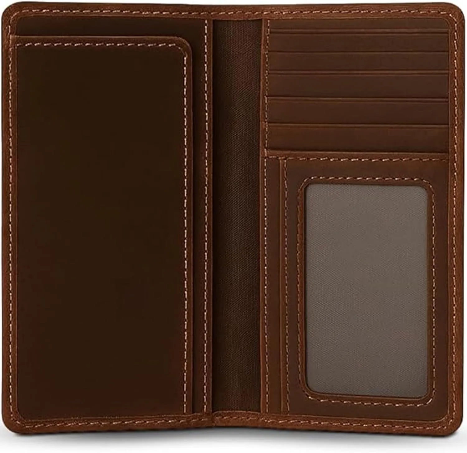 RAW HYD Full-Grain Leather Long Wallet for Men - Classic Bifold Western Wallet for Men - Minimalist Cowboy Wallets for Men - Rodeo wallets for men - Checkbook Cover & Gift for Him