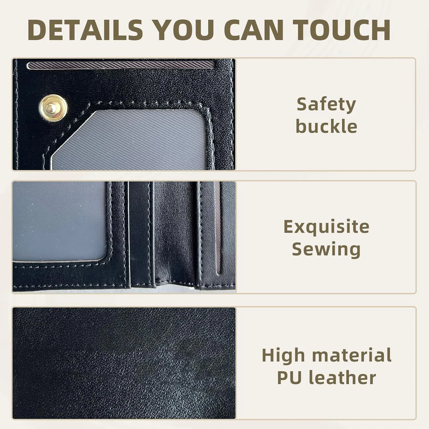 RFID Blocking Leather Wallet for Women and Men, Black Cat Reading Compact Bifold Credit Card Holder with RFID Protection, Small Ladies Slim Minimalist Wallet