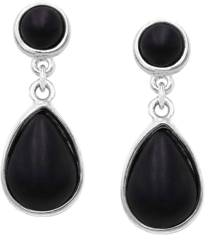 Rosemarie & Jubalee Women's Western Style Dyed Howlite Dangle Teardrop Hypoallergenic Statement Earrings, 1.25'