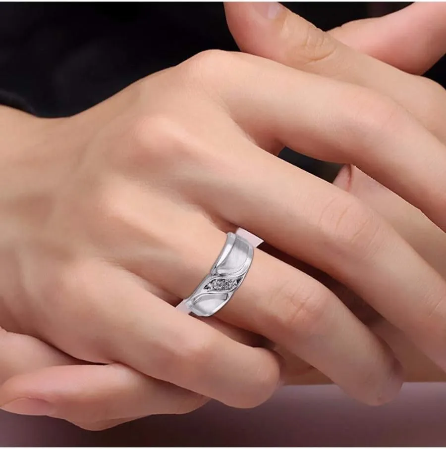 Rylos His/Hers Wedding Bands, featuring Diamonds set in premium Sterling Silver, Available in sizes 6-13, symbolize your commitment with timeless elegance.