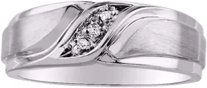 Rylos His/Hers Wedding Bands, featuring Diamonds set in premium Sterling Silver, Available in sizes 6-13, symbolize your commitment with timeless elegance.