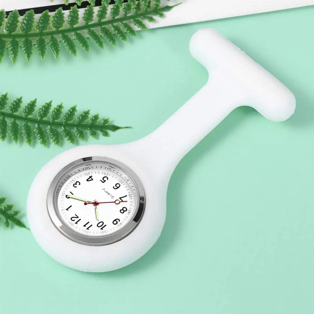 Set of 3 Nurse Fob Watches, Silicone Doctor Pocket Lapel Clip On Watches Gift