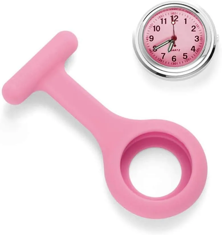 Set of 3 Nurse Fob Watches, Silicone Doctor Pocket Lapel Clip On Watches Gift