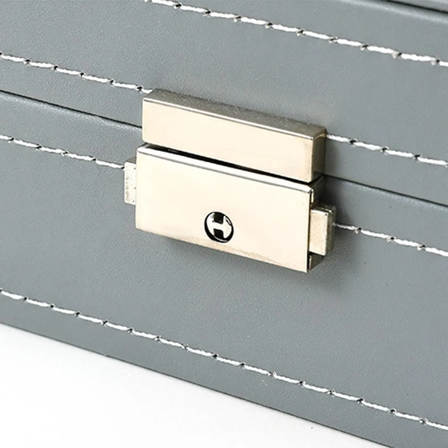Simple Leather Lock Watch Box Storage Box Famous Watch Collection Box Watch Box Home Use for Home Storage, Travel and DisplayOne Color-6 Slots