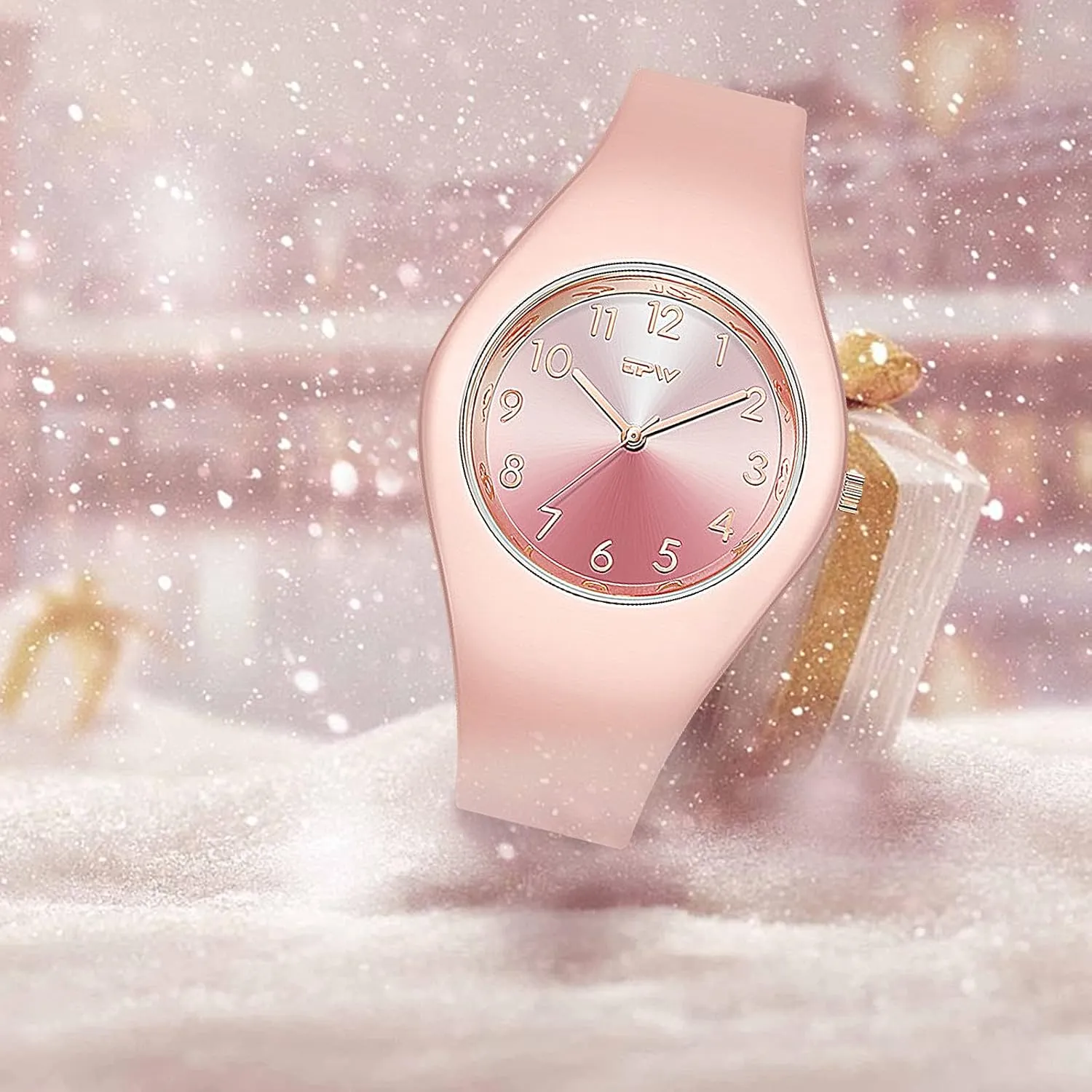Simple Women Watches Minimalist Comfortable Silicone Strap 30M Waterproof Sport Watches Gifts for Women Girls