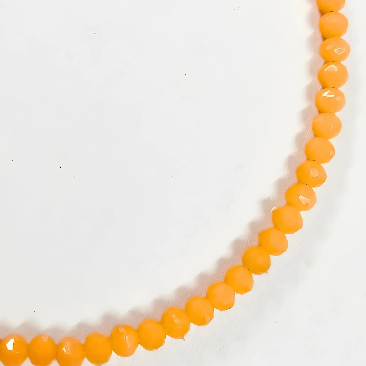Small Bead Waterproof Anklets for Women Beach Foot Ankle Bracelet Cute Colorful Friendship Beaded Anklets 9 inches. (Orange)