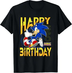 Sonic The Hedgehog Birthday Happy Birthday Thumbs Up Logo T-Shirt