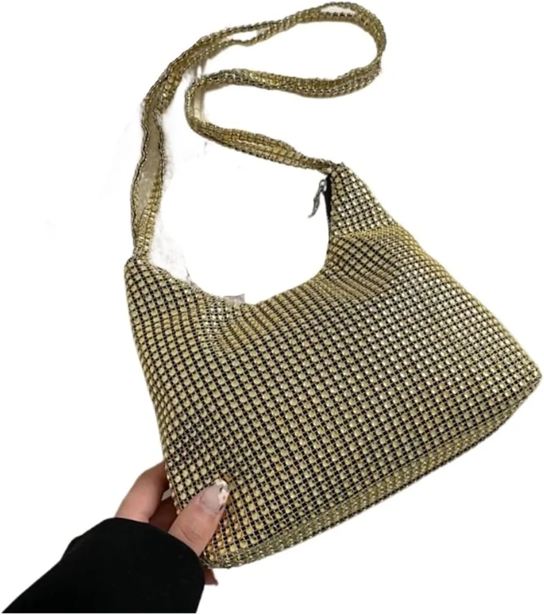Sparkling Rhinestone Handbag Beaded Shiny Diamonds Purses Dinner Party Clutch Tote Women For Wedding Party Prom