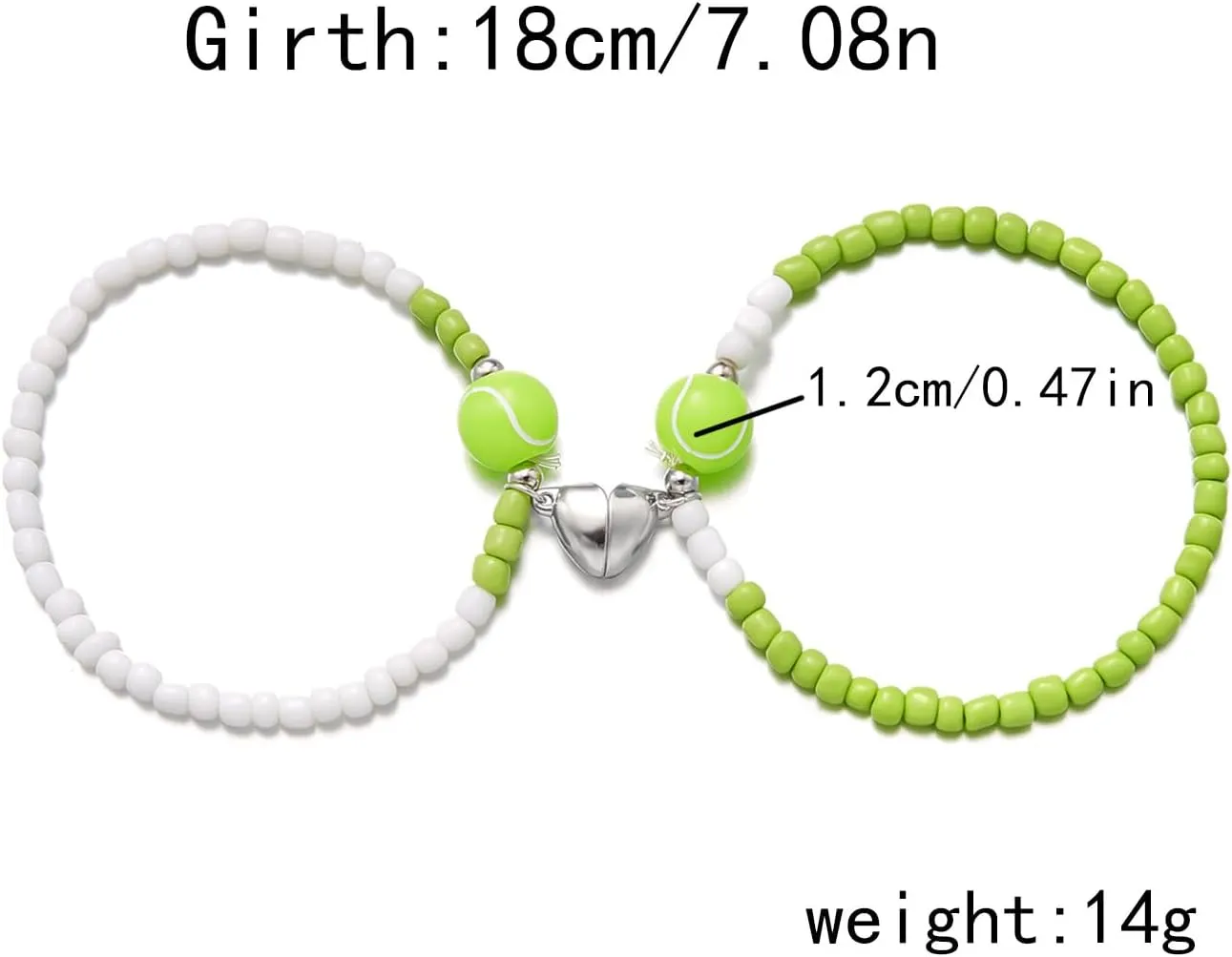Sport Ball Matching Bracelets for Men Women Cute Ball Beads Stretch Bracelets Football Tennis Basketball Vlolleyball Soccer Sports Bracelet Game Day Accessories for BFF Couples Sport Fans Cheerleaders