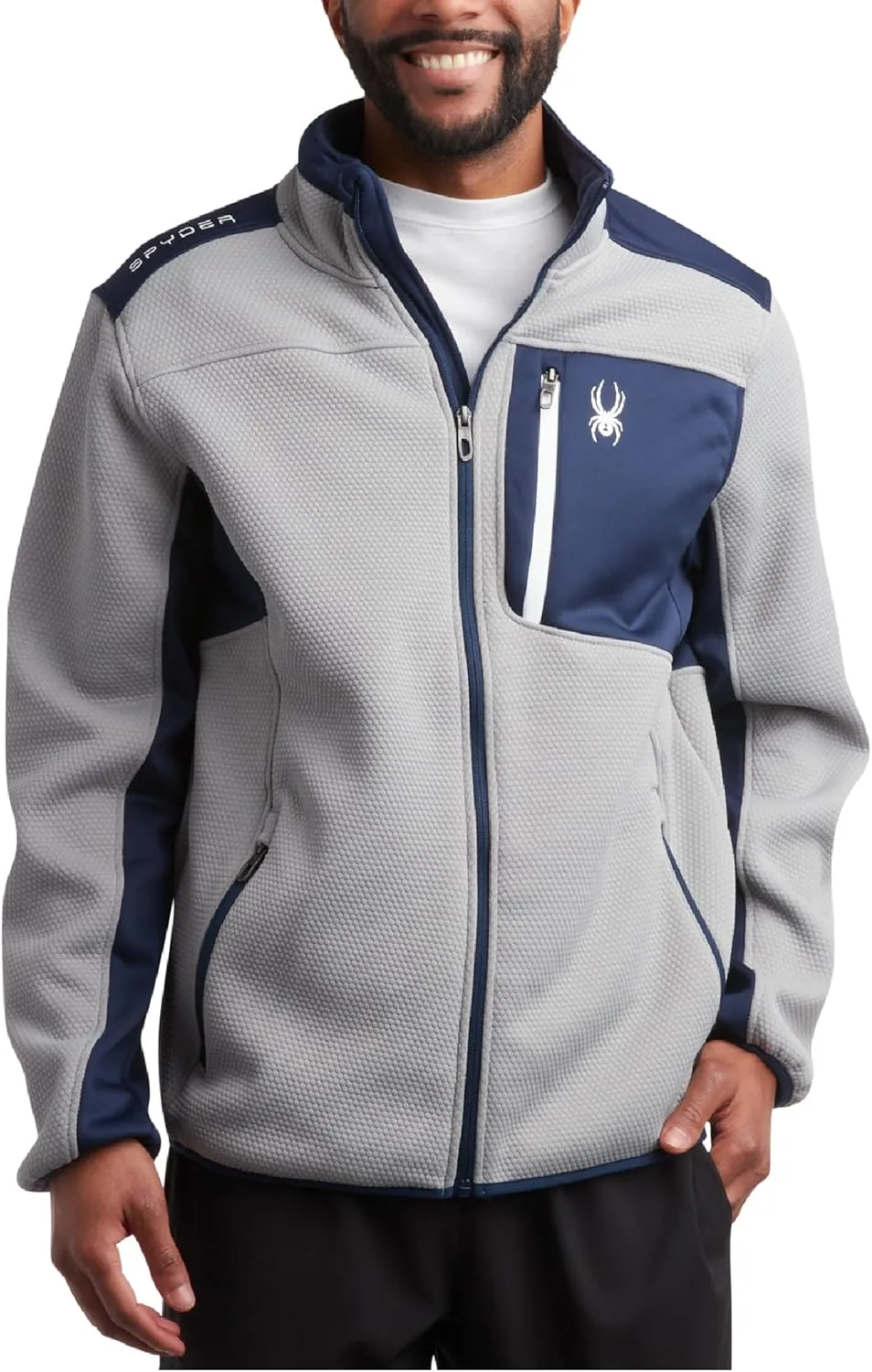 Spyder Men's Jacket - Full Zip Up Soft Encore Fleece Jackets for Men - Men's Lightweight Jackets with Chest Pockets (S-XL)