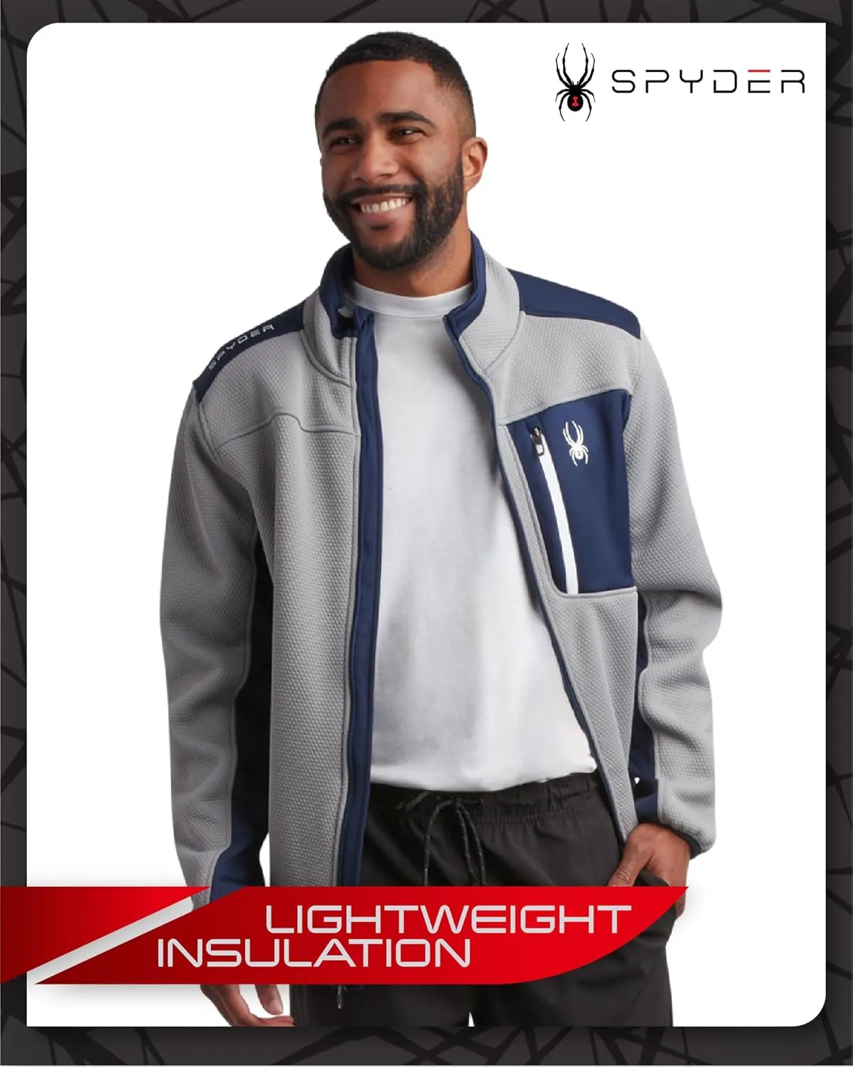 Spyder Men's Jacket - Full Zip Up Soft Encore Fleece Jackets for Men - Men's Lightweight Jackets with Chest Pockets (S-XL)