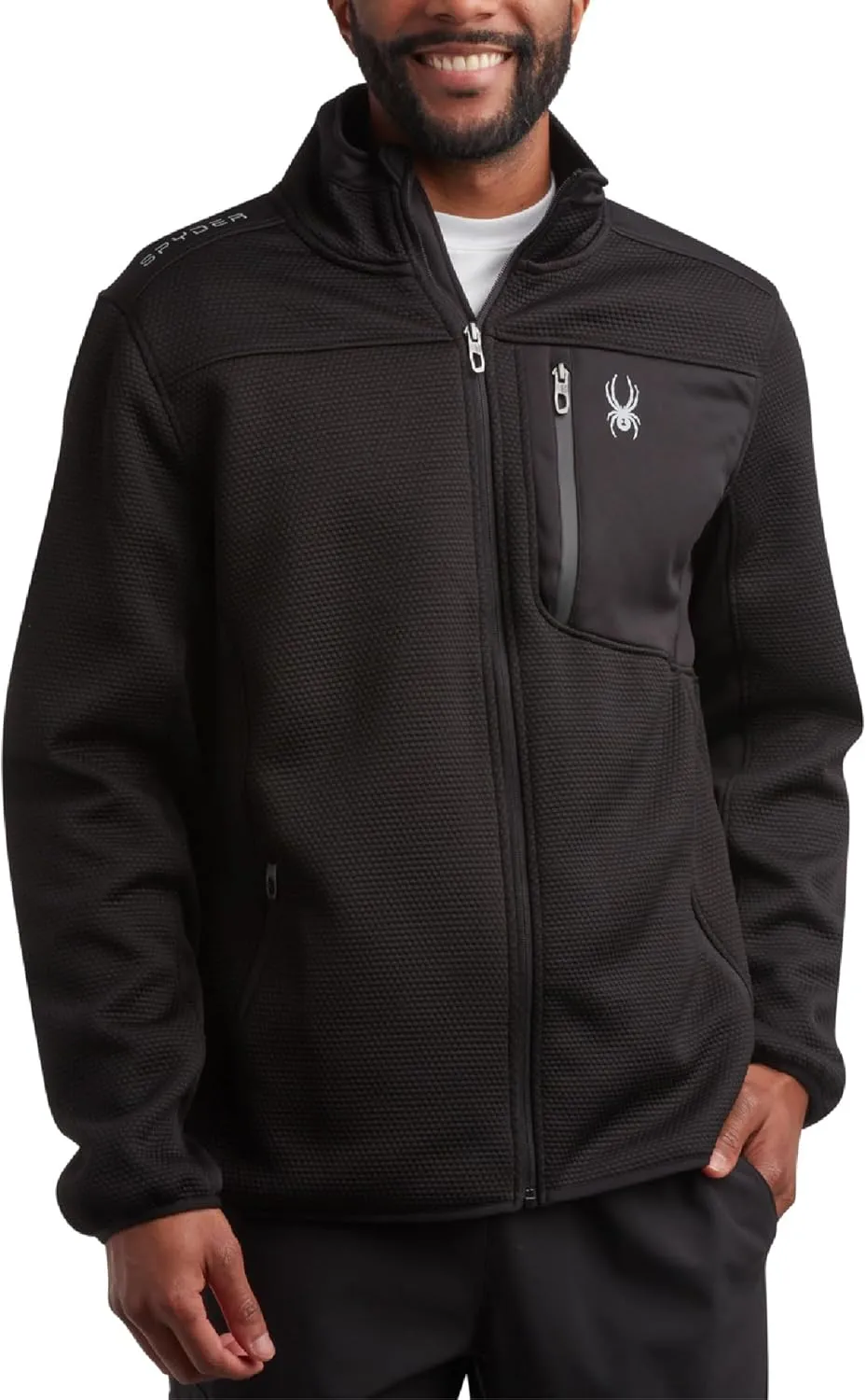 Spyder Men's Jacket - Full Zip Up Soft Encore Fleece Jackets for Men - Men's Lightweight Jackets with Chest Pockets (S-XL)