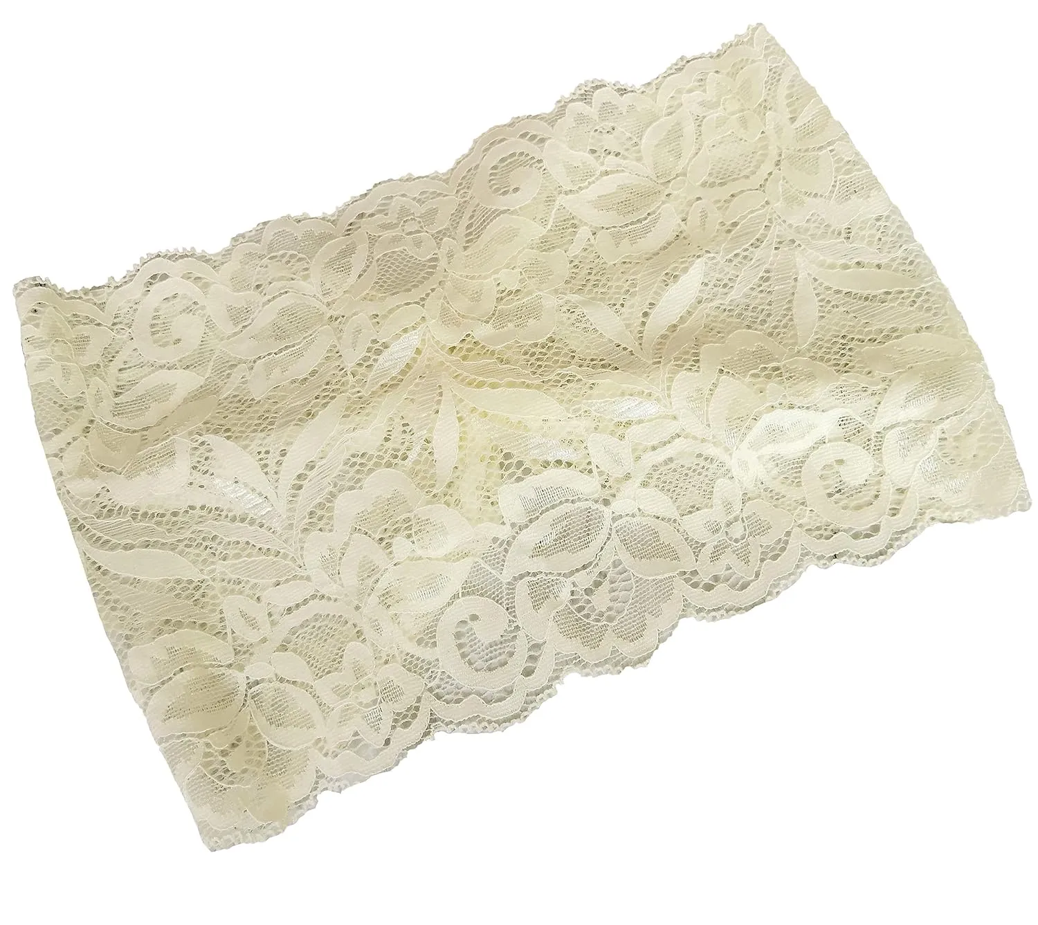 Stretch Headbands for Women Lace Headcovering for Women Lace Headwrap (Fine-Looking Champagne)