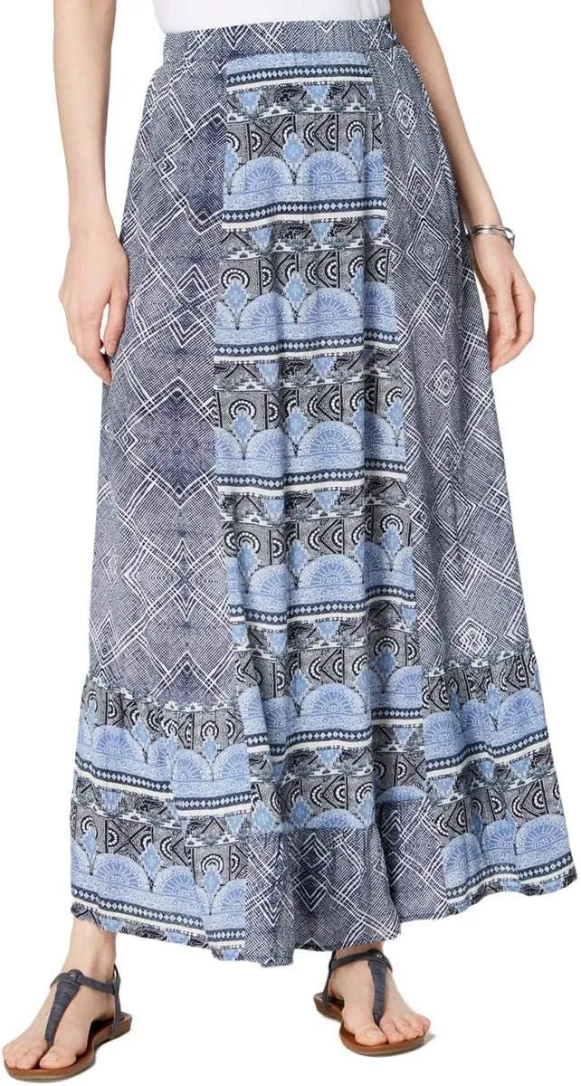 Style & Co. Petite Mixed Print Maxi Skirt