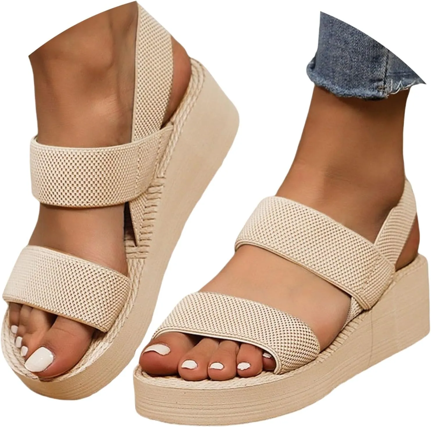 Summer Sandals for Womens 2025 Trendy Comfortable Walking Cute Sandals Casual Beach Vacation Shoes for Women