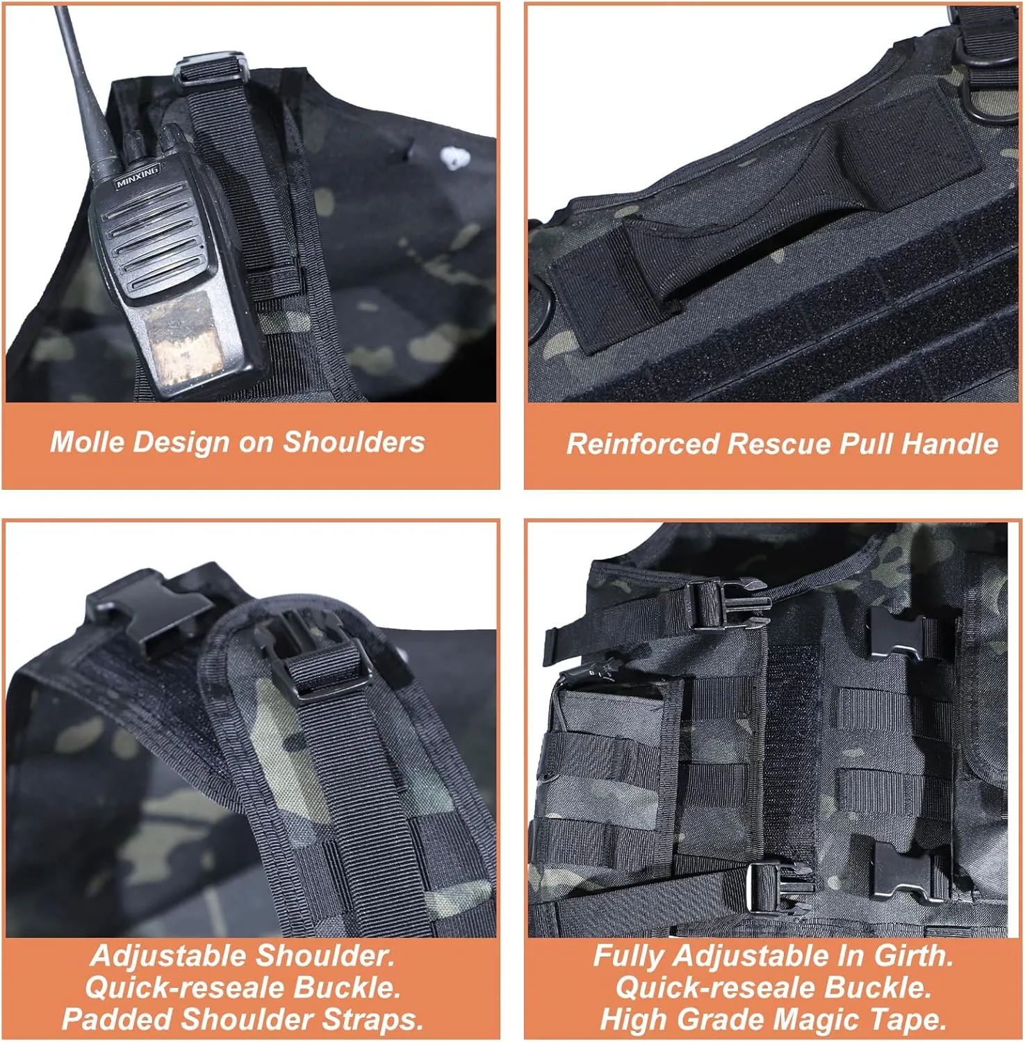 Tactical Vest Airsoft Painball Vest Outdoor Equipment for Men