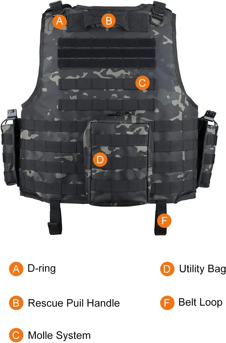 Tactical Vest Airsoft Painball Vest Outdoor Equipment for Men