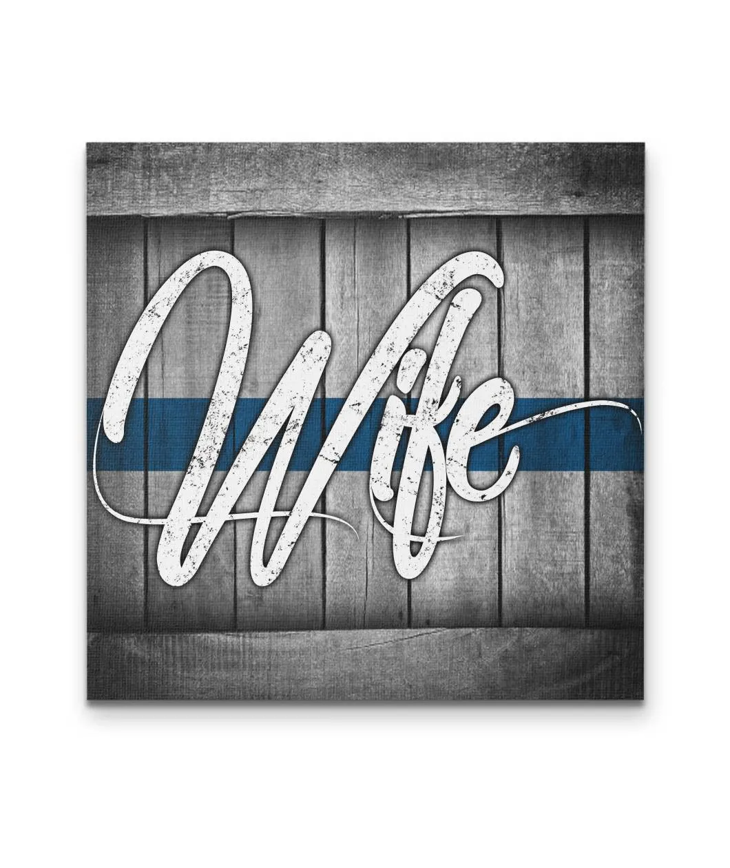 Thin Blue Line Wife Canvas