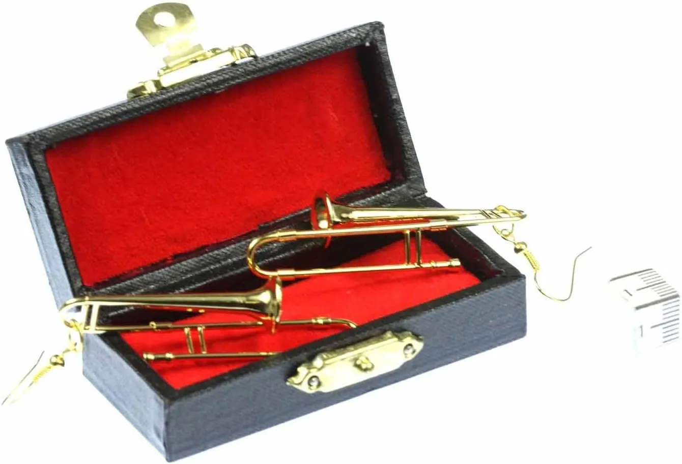 Trombones Earrings Trombone Trombonist Miniblings Orchestra Jazz Gold Plated  Box