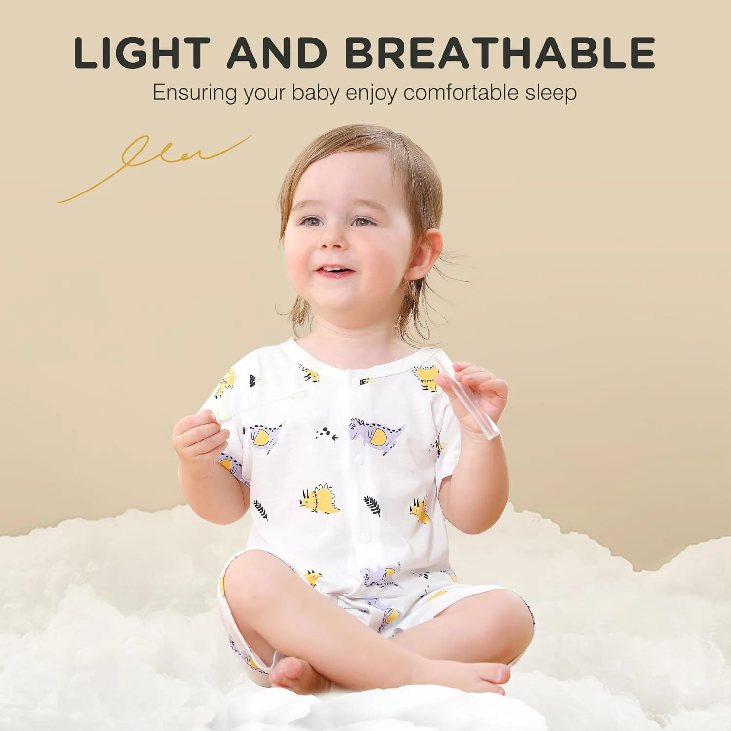 Unisex Baby Short Sleeve Romper 3-24 Months
