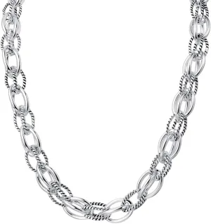 UNY JEWEL Luxury Fusion Twisted Cable Link Chain Necklace Designer Statement Women Jewelry Timeless Elegance Super Shinny