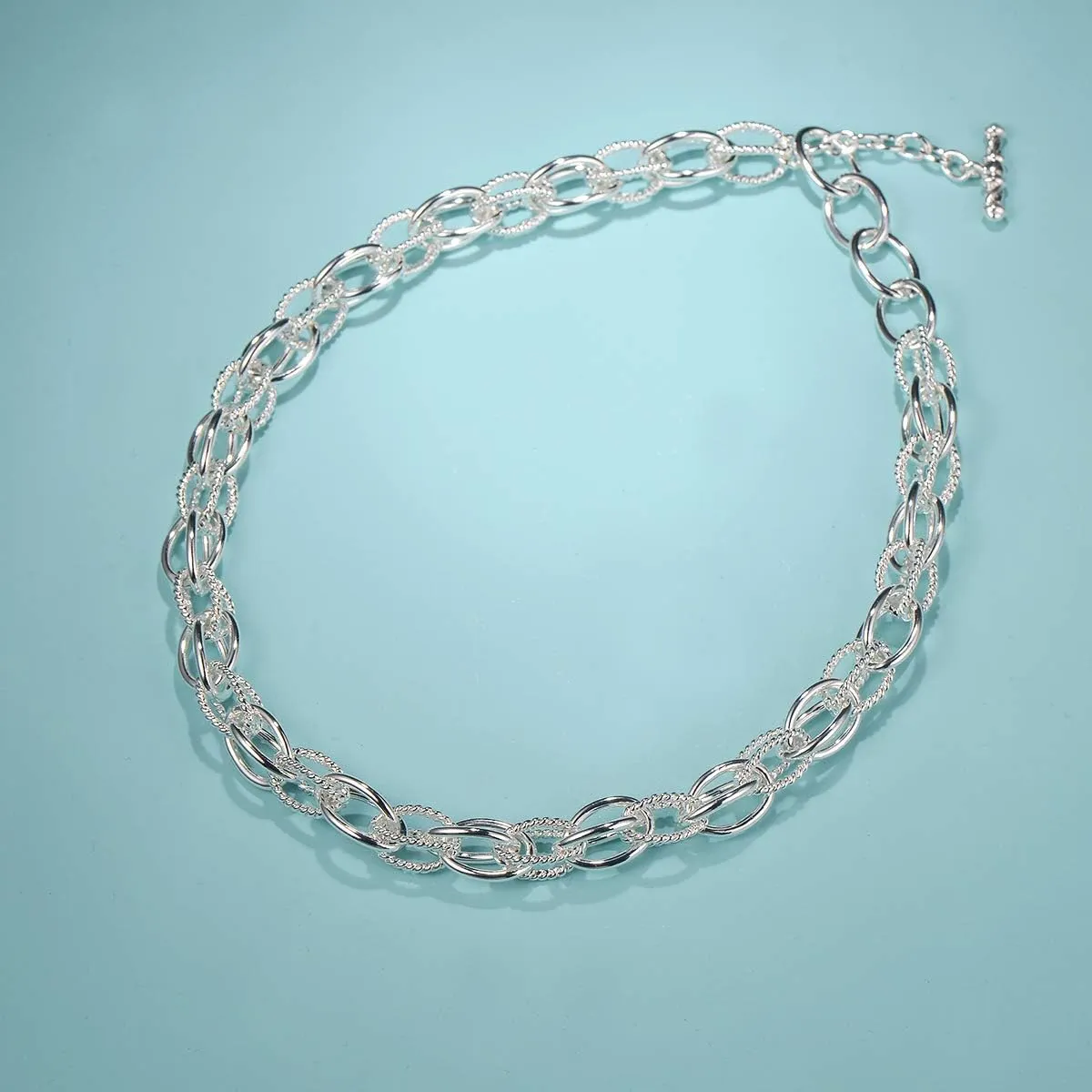 UNY JEWEL Luxury Fusion Twisted Cable Link Chain Necklace Designer Statement Women Jewelry Timeless Elegance Super Shinny