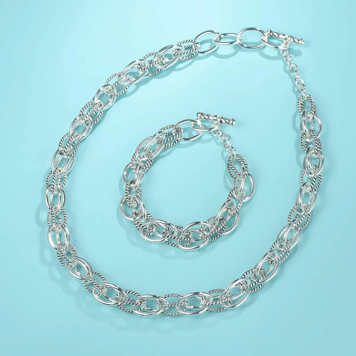 UNY JEWEL Luxury Fusion Twisted Cable Link Chain Necklace Designer Statement Women Jewelry Timeless Elegance Super Shinny