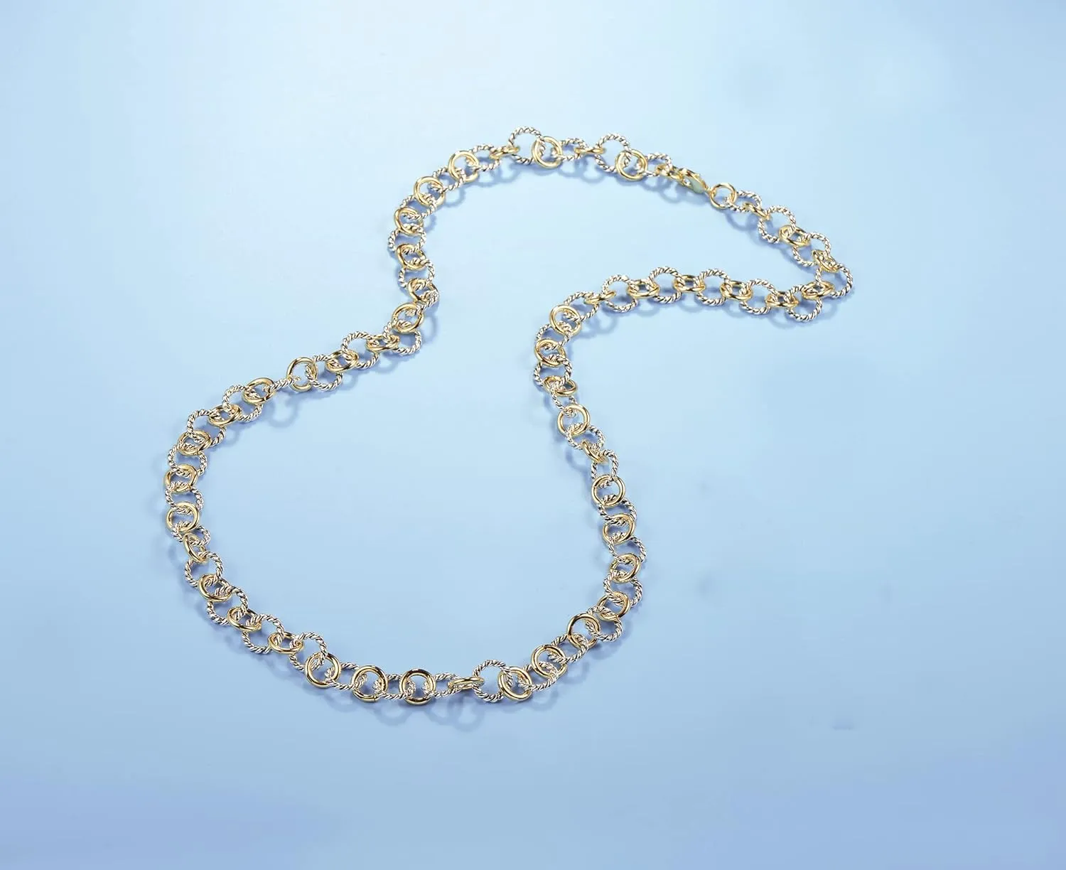 UNY JEWEL Luxury Fusion Twisted Cable Link Chain Necklace Designer Statement Women Jewelry Timeless Elegance Super Shinny