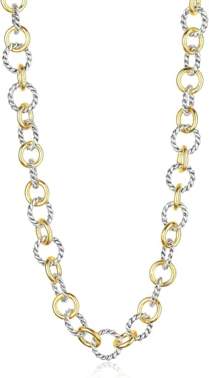 UNY JEWEL Luxury Fusion Twisted Cable Link Chain Necklace Designer Statement Women Jewelry Timeless Elegance Super Shinny