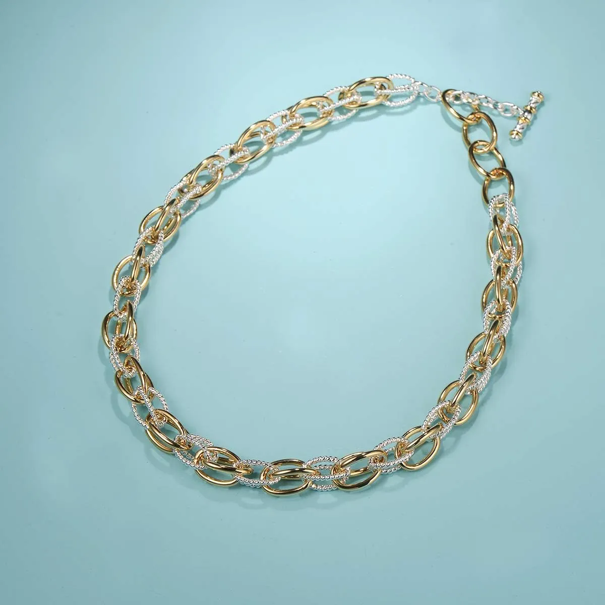 UNY JEWEL Luxury Fusion Twisted Cable Link Chain Necklace Designer Statement Women Jewelry Timeless Elegance Super Shinny