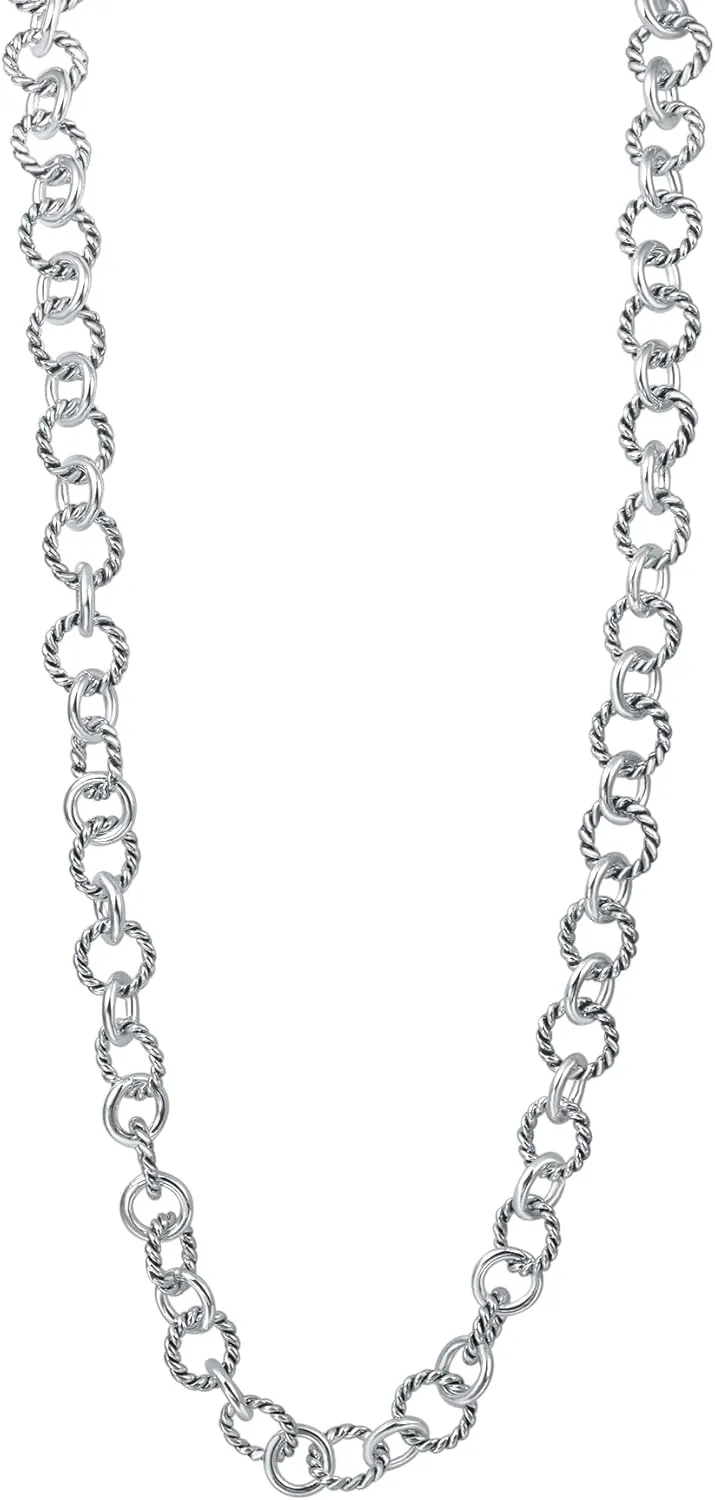 UNY JEWEL Luxury Fusion Twisted Cable Link Chain Necklace Designer Statement Women Jewelry Timeless Elegance Super Shinny