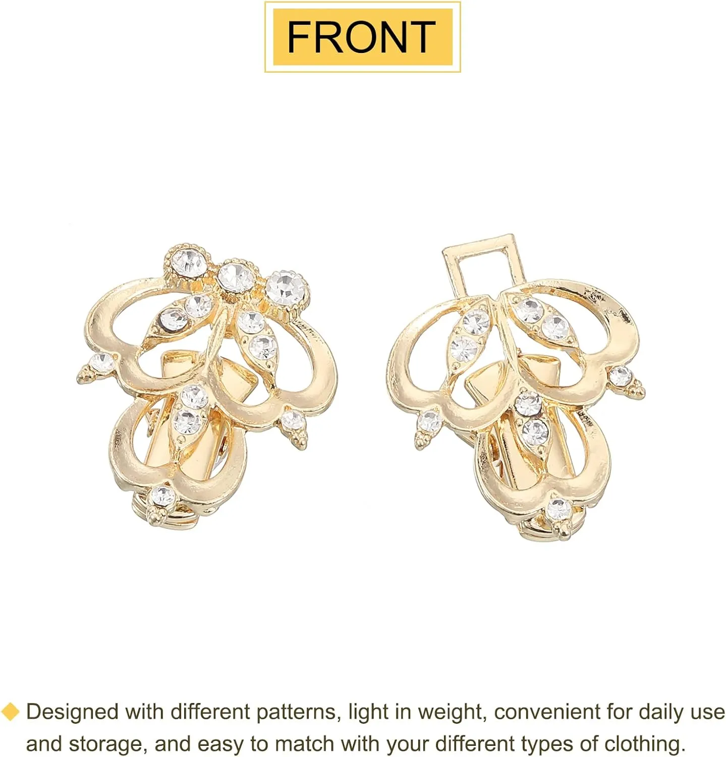 uxcell Vintage Sweater Clips, Cape Cloak Clasp Retro Cardigan Clips Shawl Collar Clasp Dress Brooch Clip for Women