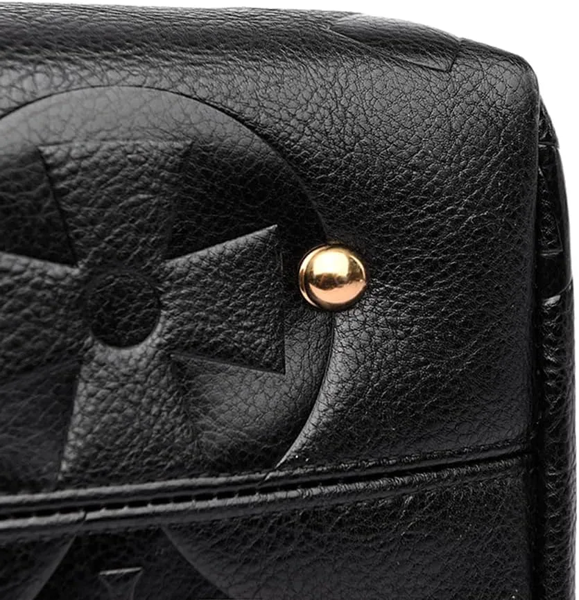 Vegan Leather Tote Bag Embossed Bucket Handbag Trendy Purse for Women Top Handle Work Hobo Bag Shoulder Purse