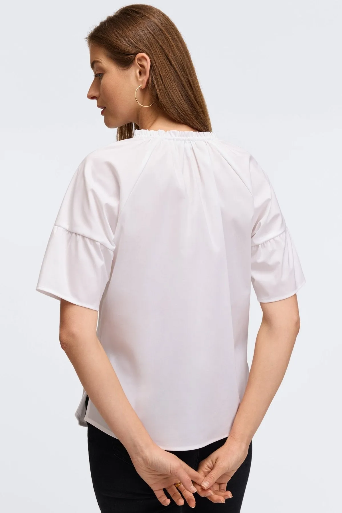 Vicky No Iron Stretch Cotton Popover