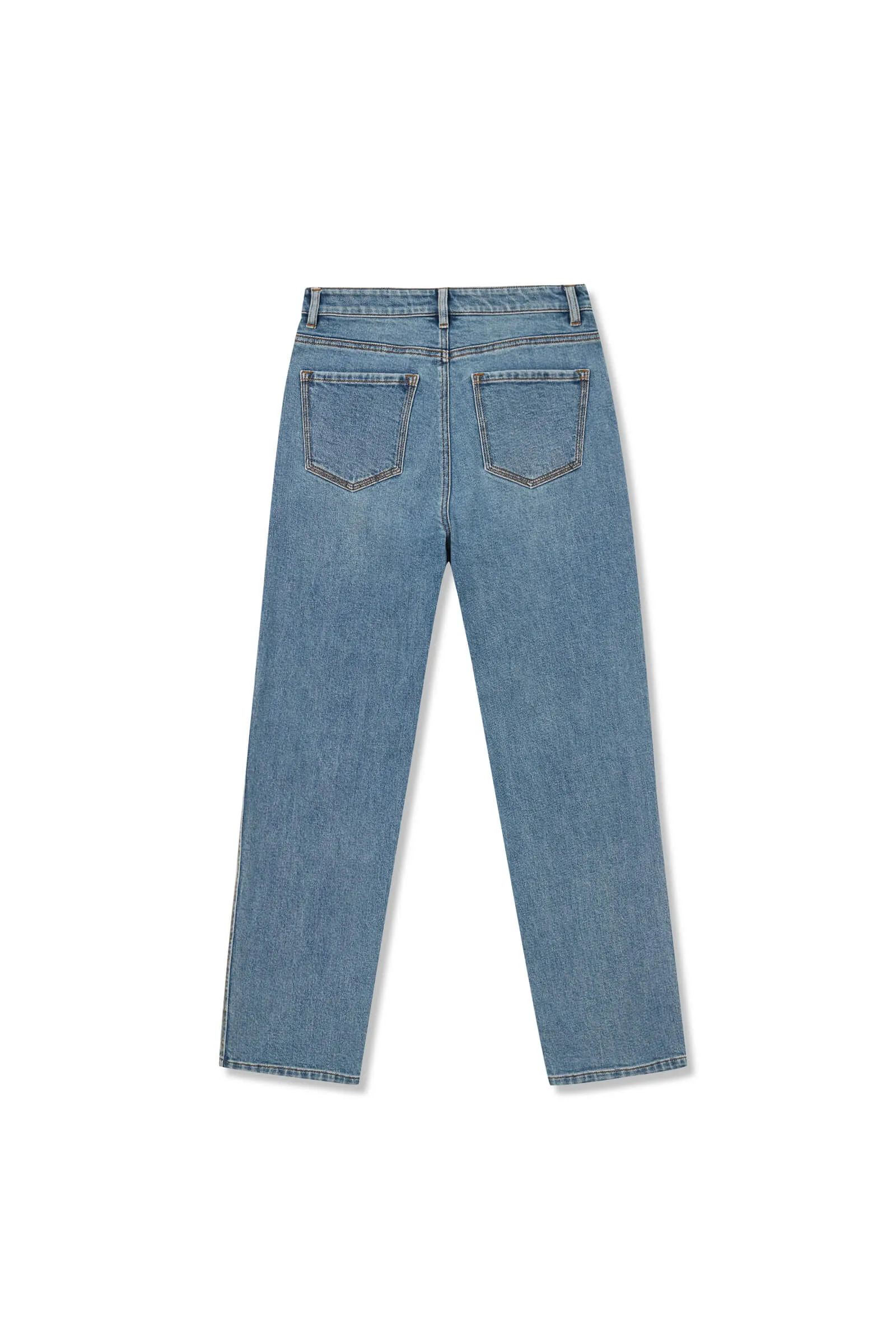 Vintage Straight-Cut Denim Jeans