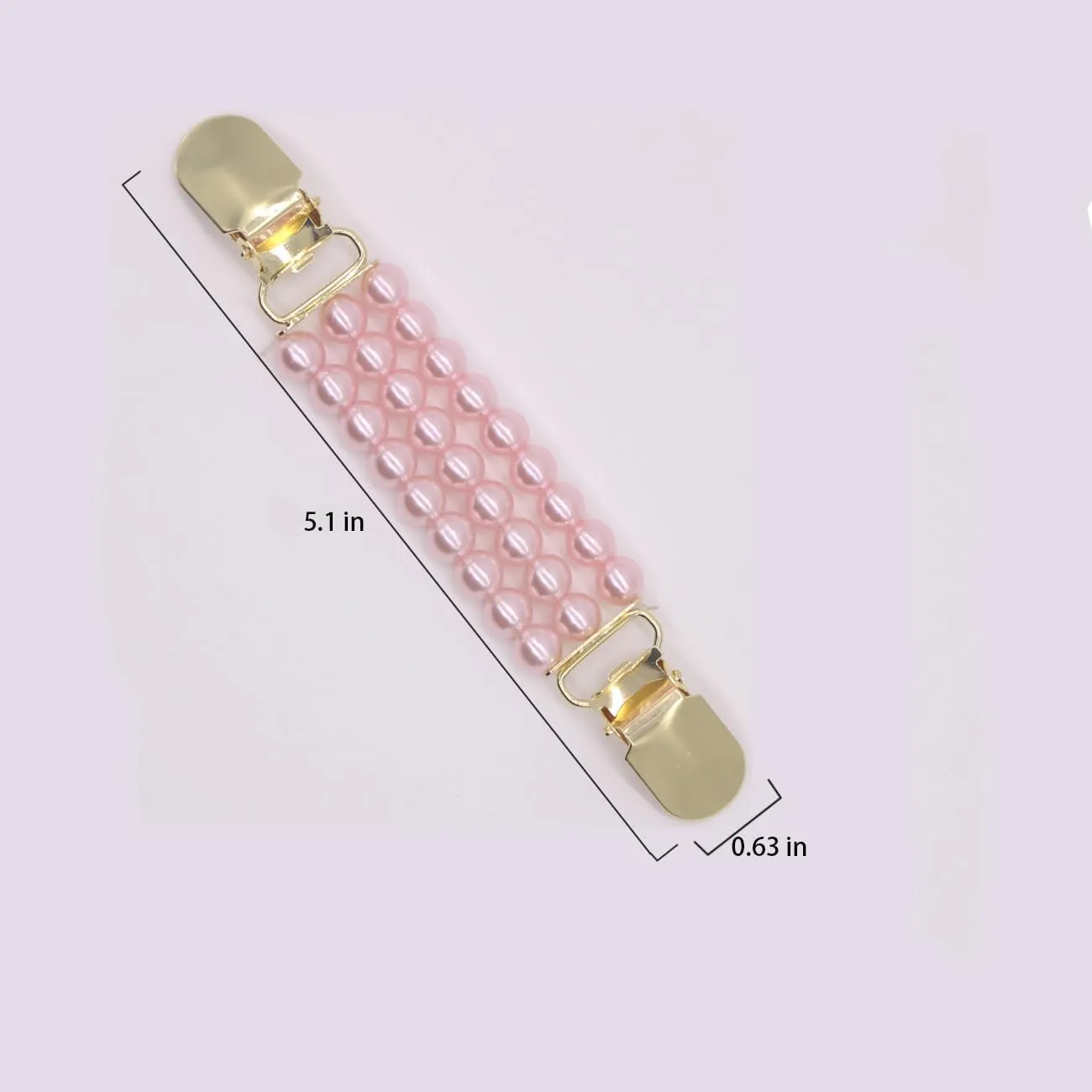 Vintage Sweater Clips Cardigan Pearl Neck Clips Multi-layer Pearl Shawl Clips Dress Shirt Brooch Clips for Women