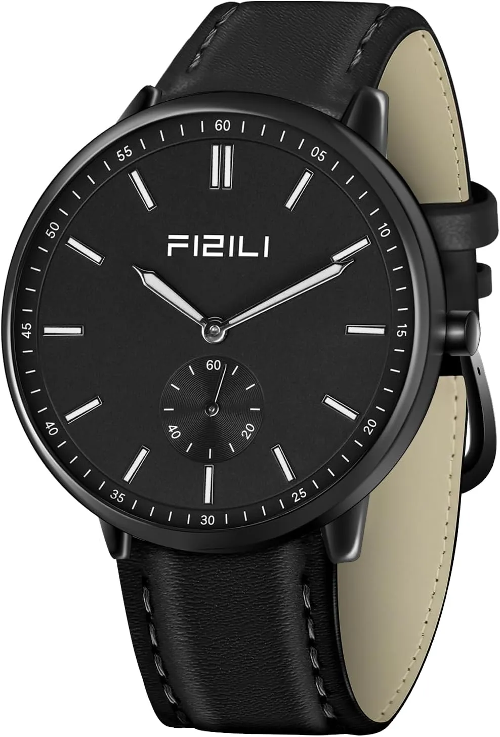 Watch Mens Watches Fashion Minimalist Ultra-Thin Watches for Men Waterproof Luminescent Hands Leather Strap