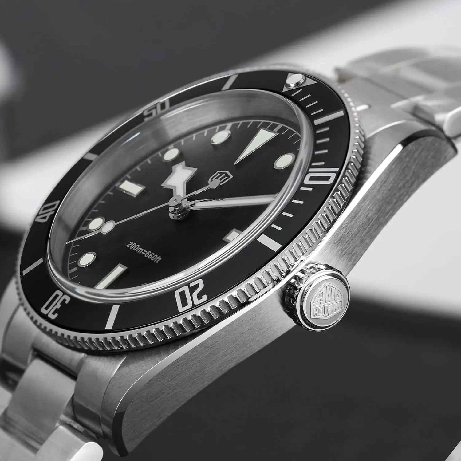 watchdives Quartz Watches, WD7922 BB54 Mens Watch 37mm Sapphire Crystal Luxury Wrist Watch 20Bar Diver Watches for Men