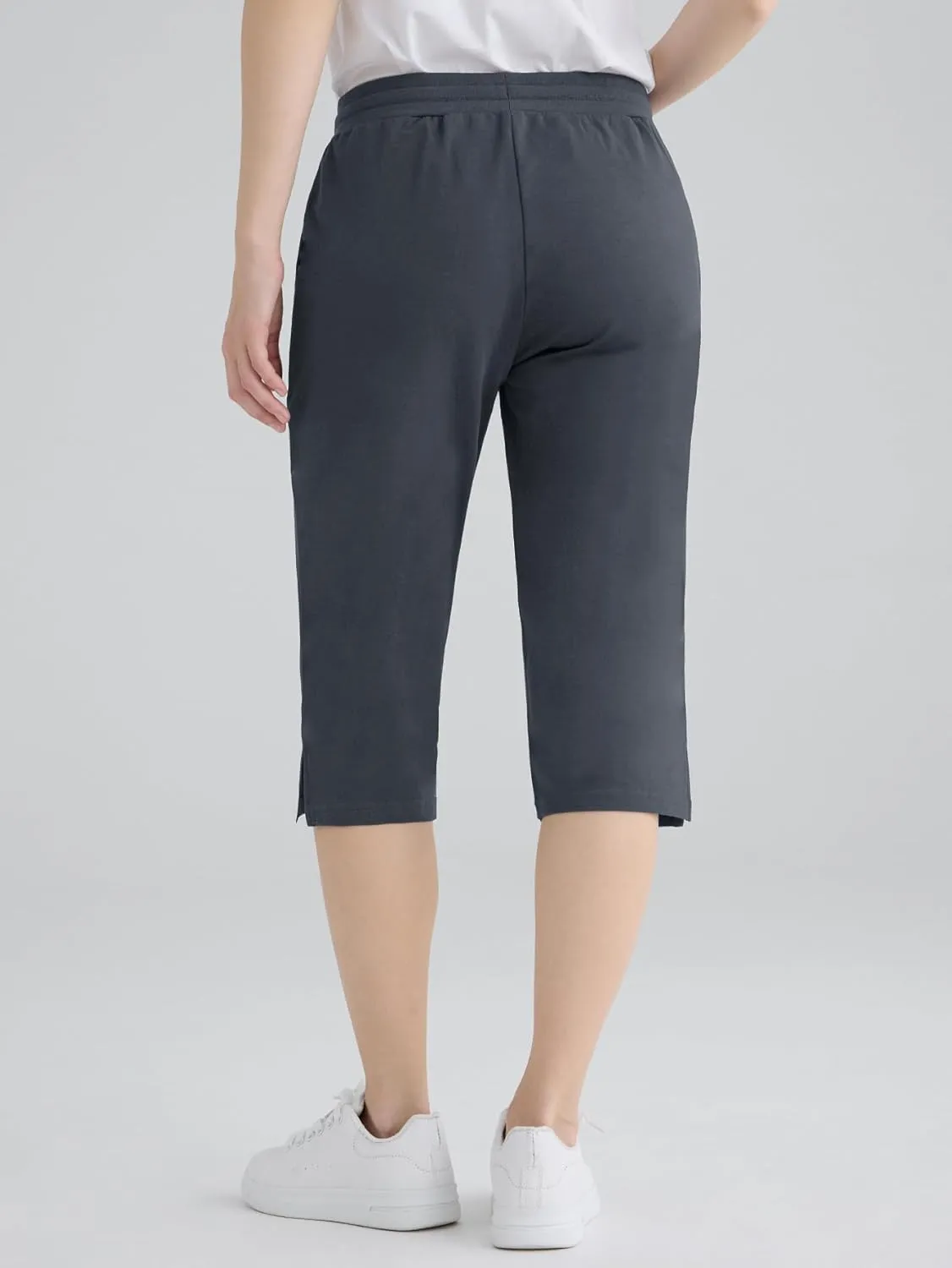 Weintee Women's Petite Cotton Capris with Pockets