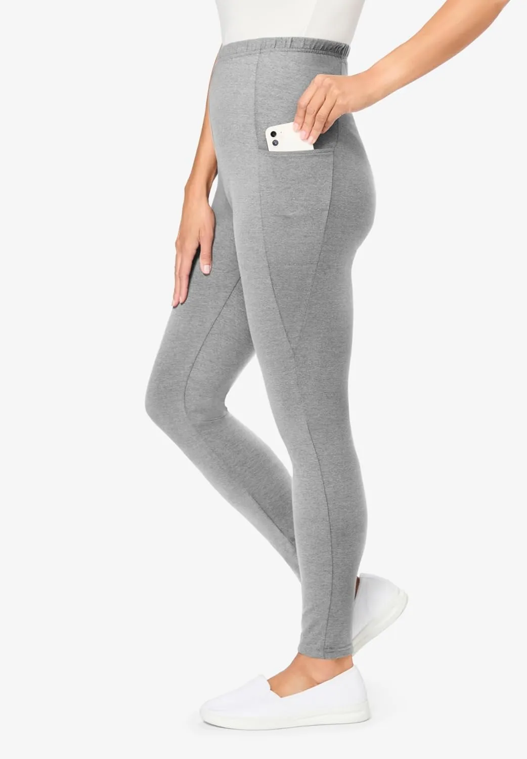 Woman Within Plus Size Petite Pocket Legging