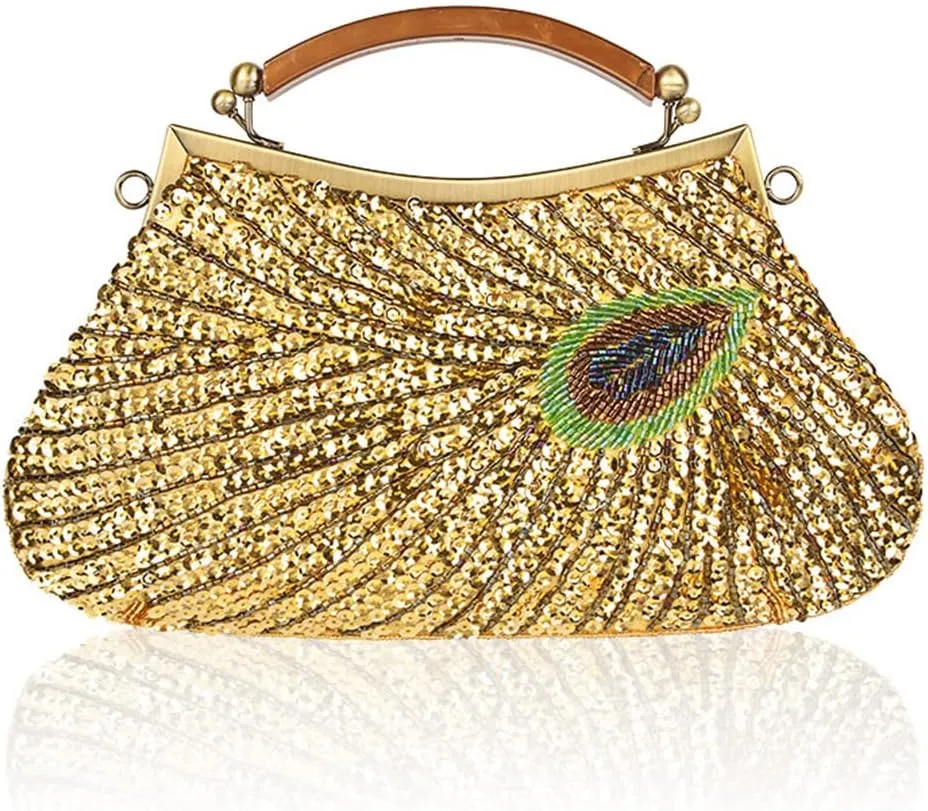 Women 1920S Vintage Prom Bag Evening Bag Bridesmaid Wedding Party Clutch Bag
