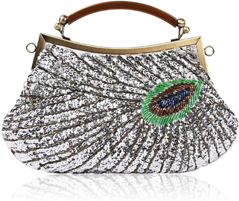 Women 1920S Vintage Prom Bag Evening Bag Bridesmaid Wedding Party Clutch Bag