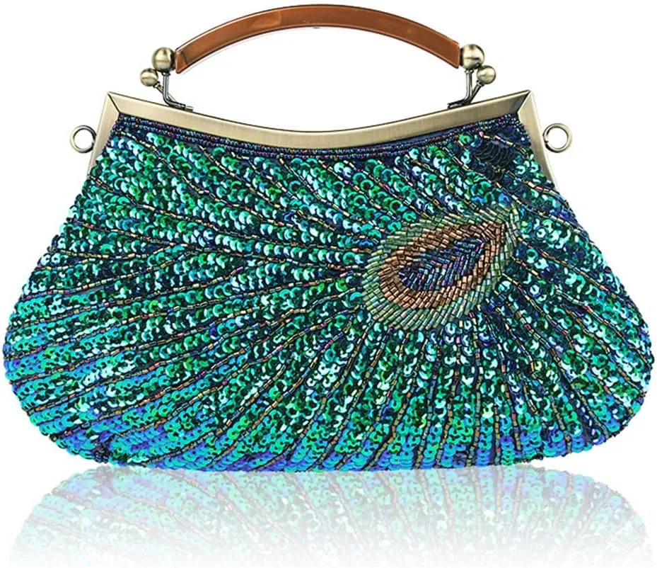 Women 1920S Vintage Prom Bag Evening Bag Bridesmaid Wedding Party Clutch Bag