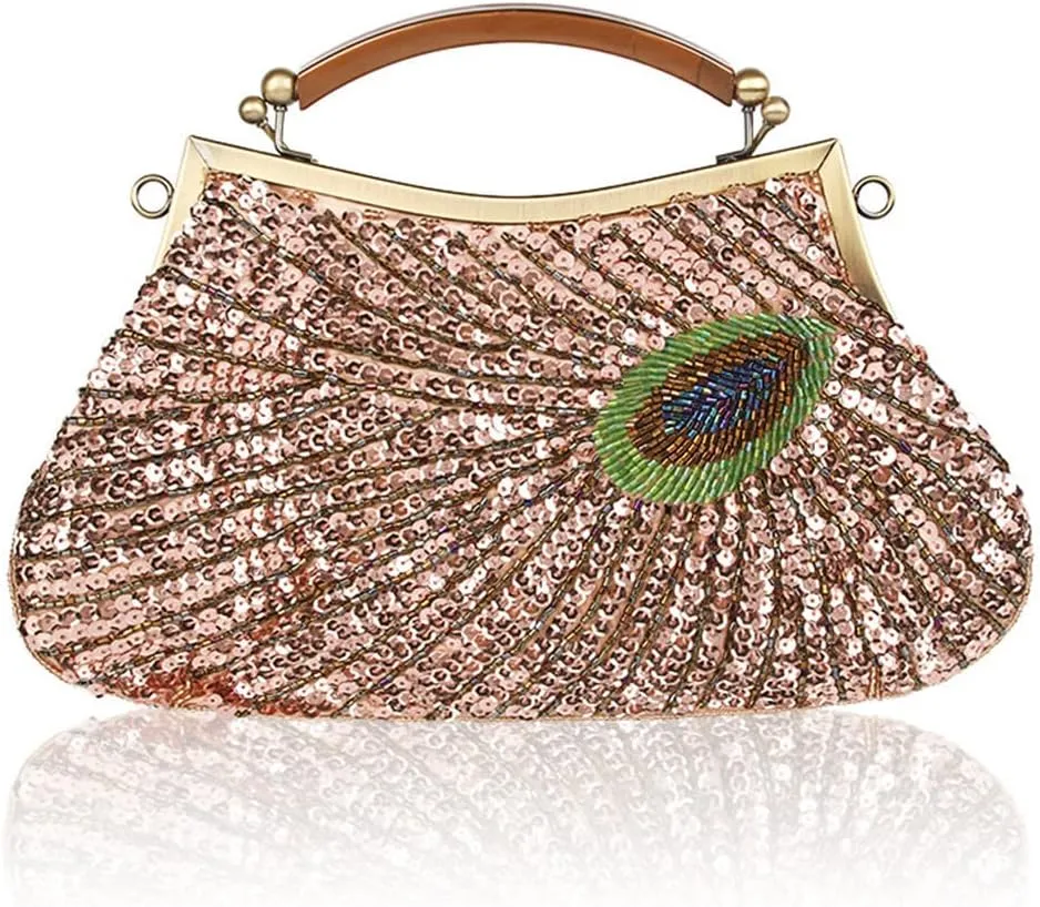 Women 1920S Vintage Prom Bag Evening Bag Bridesmaid Wedding Party Clutch Bag