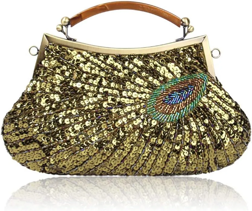 Women 1920S Vintage Prom Bag Evening Bag Bridesmaid Wedding Party Clutch Bag