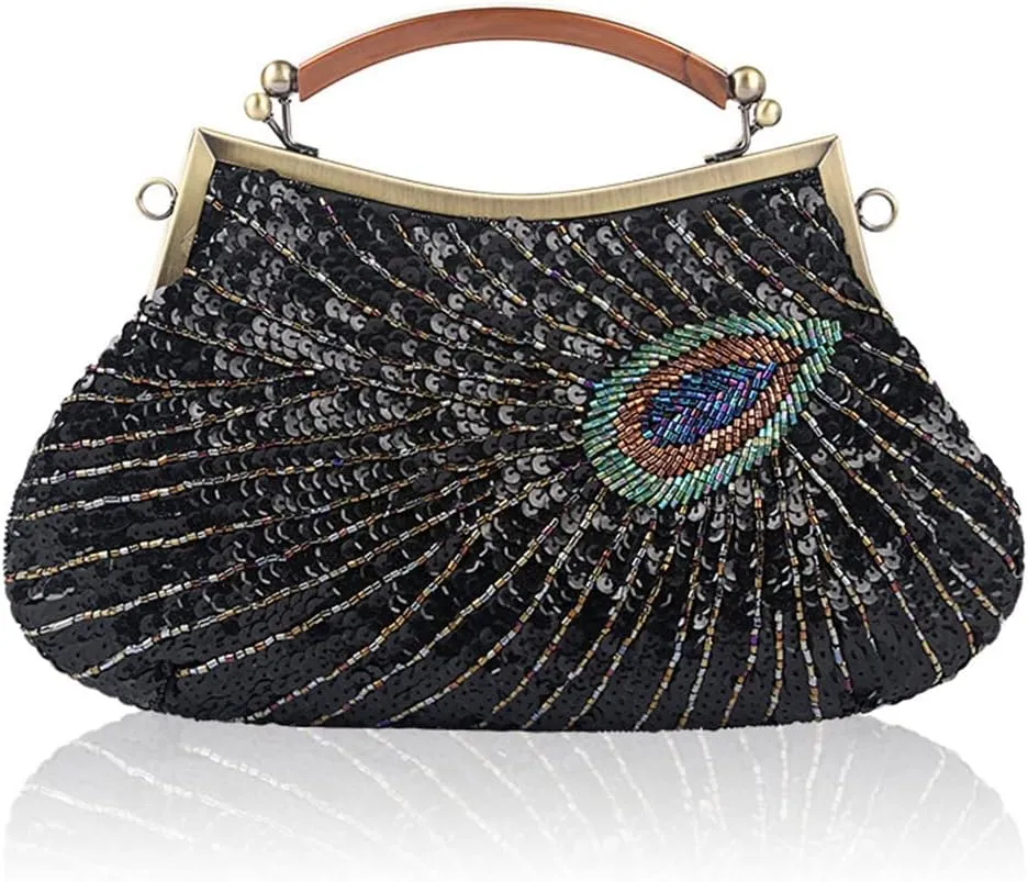 Women 1920S Vintage Prom Bag Evening Bag Bridesmaid Wedding Party Clutch Bag