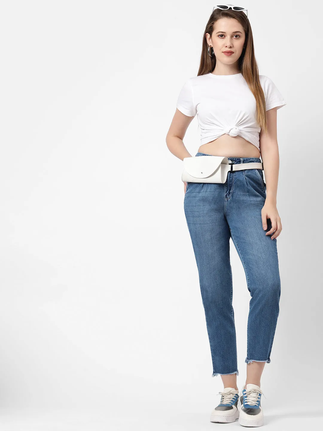Women High-Rise Baggy Fit Jeans