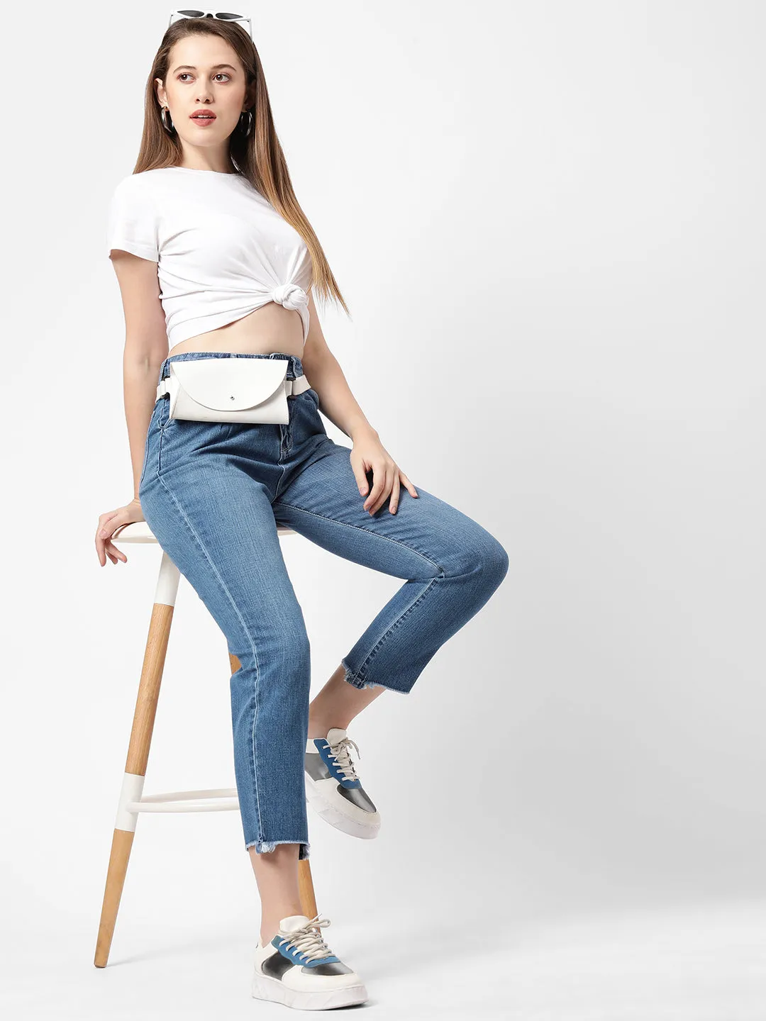Women High-Rise Baggy Fit Jeans
