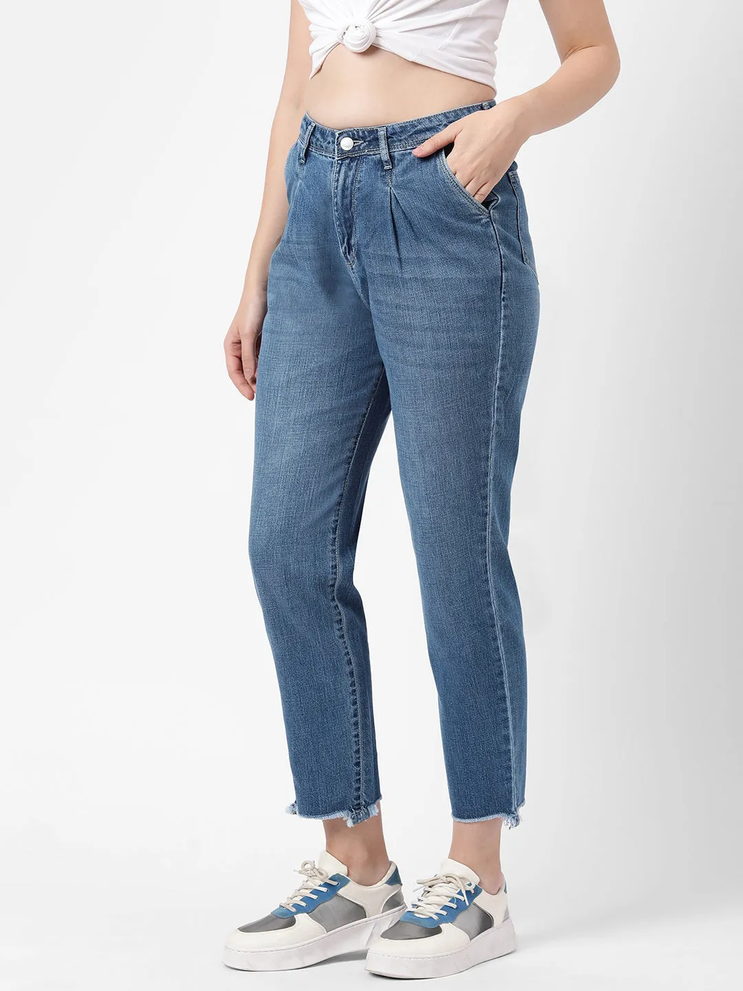 Women High-Rise Baggy Fit Jeans